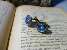 Load image into Gallery viewer, Eternity Pentagram -- Brass Cufflinks | Hibernacula