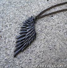 Загрузить изображение в средство просмотра галереи, Fallen Angel Wing -- Pendant in Bronze or Silver | Hibernacula