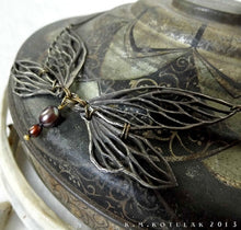 Load image into Gallery viewer, Faerie Wing Necklace -- In Bronze or Silver | Hibernacula
