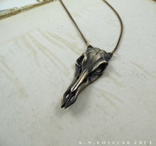 Load image into Gallery viewer, Deer Skull -- Necklace / Pendant In Bronze or Silver | Hibernacula
