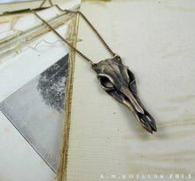 Load image into Gallery viewer, Deer Skull -- Necklace / Pendant In Bronze or Silver | Hibernacula