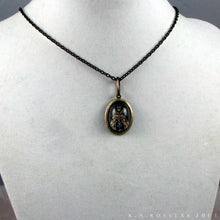 Load image into Gallery viewer, The Winged Key -- Brass Pendant with Original Artwork | Hibernacula