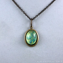 Load image into Gallery viewer, The Sky is Falling -- Brass Pendant with Original Artwork | Hibernacula