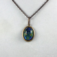 Load image into Gallery viewer, Psyche -- Brass Pendant with Original Artwork | Hibernacula