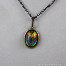 Load image into Gallery viewer, Key of Ra -- Brass Pendant with Original Artwork | Hibernacula