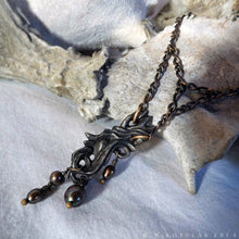 Load image into Gallery viewer, Prima Materia: Rain -- Alchemical Necklace in Bronze or Silver | Hibernacula