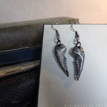 Load image into Gallery viewer, Moon Claw Earrings -- In Bronze or Silver | Hibernacula