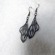 Load image into Gallery viewer, Cicada Wings -- Earrings In Bronze or Silver | Hibernacula
