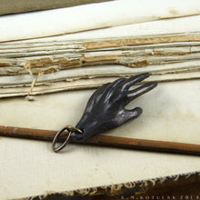 Load image into Gallery viewer, Reach & Grasp -- Hand Pendants in Bronze or Silver | Hibernacula