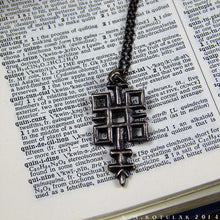 Load image into Gallery viewer, Quincunx -- Alchemical Pendant in Bronze or Silver | Hibernacula