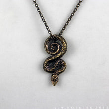 Load image into Gallery viewer, Serpent of Wisdom -- Pendant In Bronze or Silver | Hibernacula