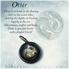 Load image into Gallery viewer, Otter Spirit -- Brass Animal Totem Pendant | Hibernacula