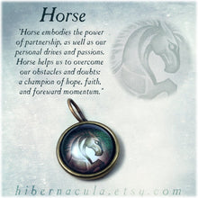 Load image into Gallery viewer, Horse Spirit -- Brass Animal Totem Pendant | Hibernacula