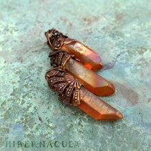 Load image into Gallery viewer, Fire Quartz -- Crystal & Filigree Pendant | Hibernacula