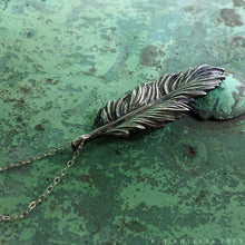 Загрузить изображение в средство просмотра галереи, Owl Feather -- Pendant in Bronze or Silver | Hibernacula