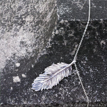 Загрузить изображение в средство просмотра галереи, Owl Feather -- Pendant in Bronze or Silver | Hibernacula