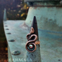 Load image into Gallery viewer, Sacred Serpent -- Ring In Bronze or Silver | Hibernacula