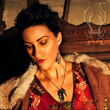 Загрузить изображение в средство просмотра галереи, Wind Rider - Bronze Feather & Baroque Pearl Necklace | Hibernacula