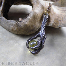 Load image into Gallery viewer, The Talon -- Bronze & Glass Clawed Pendant | Hibernacula