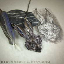 Load image into Gallery viewer, March Hare -- Necklace in Bronze or Silver | Hibernacula