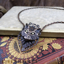 Load image into Gallery viewer, Bastet -- Regal Cat Necklace in Bronze or Silver | Hibernacula