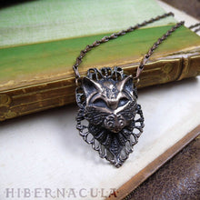 Load image into Gallery viewer, Bastet -- Regal Cat Necklace in Bronze or Silver | Hibernacula