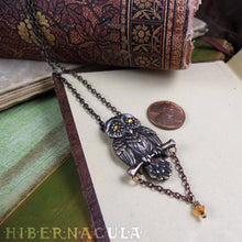 Load image into Gallery viewer, Owl of Minerva -- Pendant in Bronze or Silver | Hibernacula