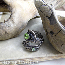 Load image into Gallery viewer, Mandragora -- Wrap Ring in Bronze or Silver / 7 Stone Choices | Hibernacula