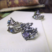 Load image into Gallery viewer, Mandragora -- Wrap Ring in Bronze or Silver / 7 Stone Choices | Hibernacula