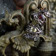 Load image into Gallery viewer, Mandragora -- Wrap Ring in Bronze or Silver / 7 Stone Choices | Hibernacula