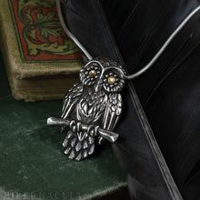 Load image into Gallery viewer, Owl of Minerva -- Pendant in Bronze or Silver | Hibernacula