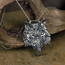 Load image into Gallery viewer, Wolf Prince -- Pendant In Bronze or Silver | Hibernacula