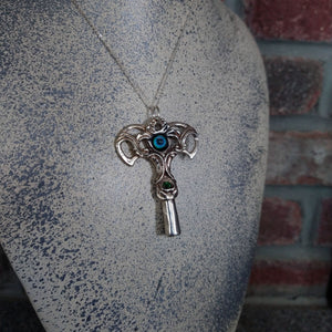 Eldritch Clock Key  -- Bronze or Silver Pendant