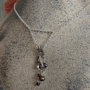 Prima Materia: Rain -- Alchemical Necklace in Bronze or Silver