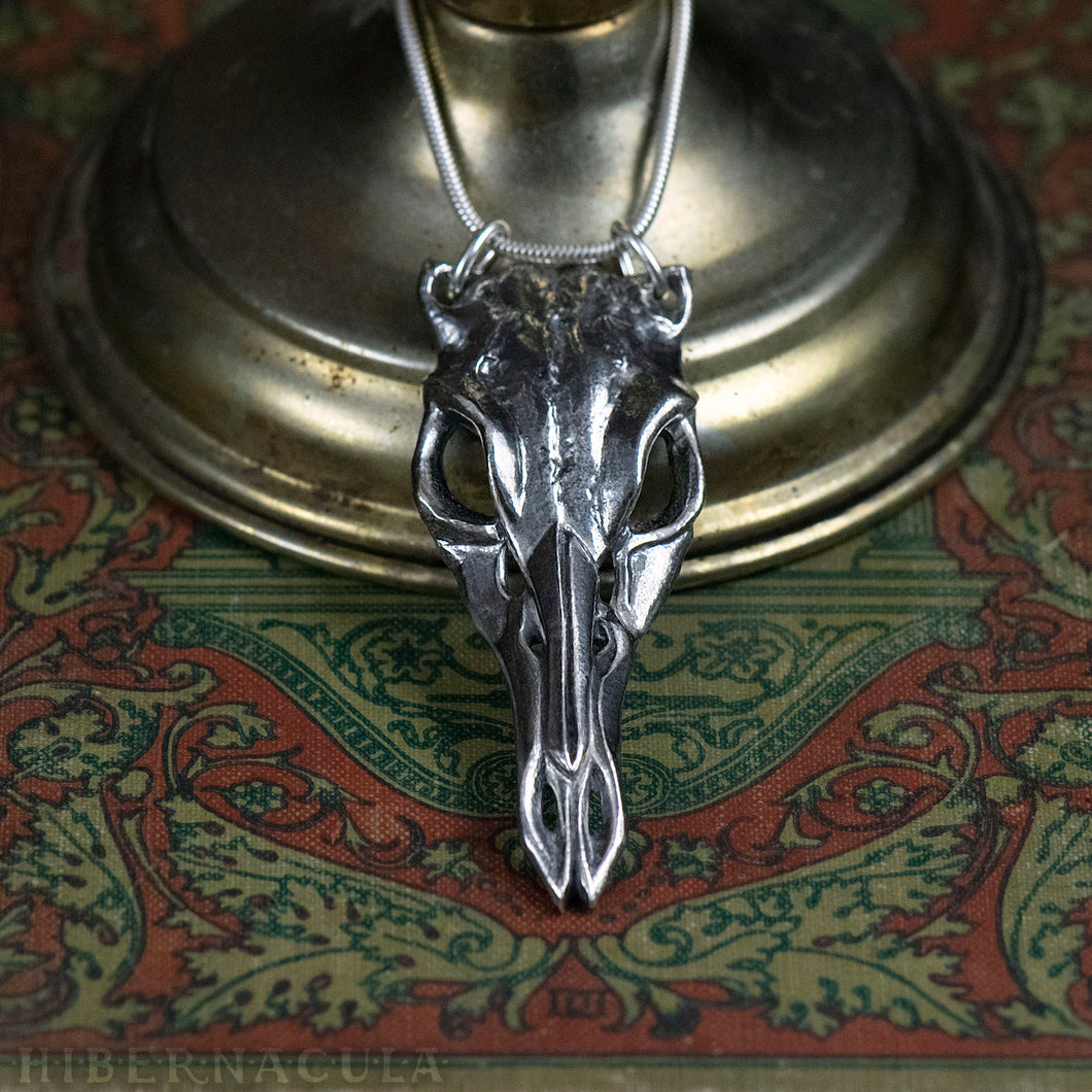 Deer Skull -- Necklace / Pendant In Bronze or Silver | Hibernacula