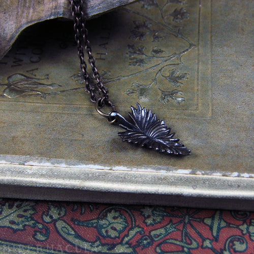 Grace -- Feather Pendant in Bronze or Silver | Hibernacula