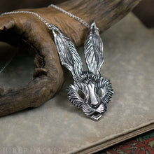 Load image into Gallery viewer, March Hare -- Necklace in Bronze or Silver | Hibernacula
