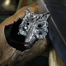 Загрузить изображение в средство просмотра галереи, Howl -- Wolf / Fox / Coyote Mask, in Bronze or Silver | Hibernacula
