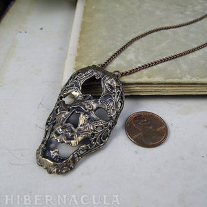 Memento  Mori -- Necklace in Bronze or Silver | Hibernacula
