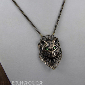 Bastet -- Regal Cat Necklace in Bronze or Silver | Hibernacula