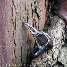 Load image into Gallery viewer, Morrigan -- Bird Skull Ring in Bronze or Silver | Hibernacula
