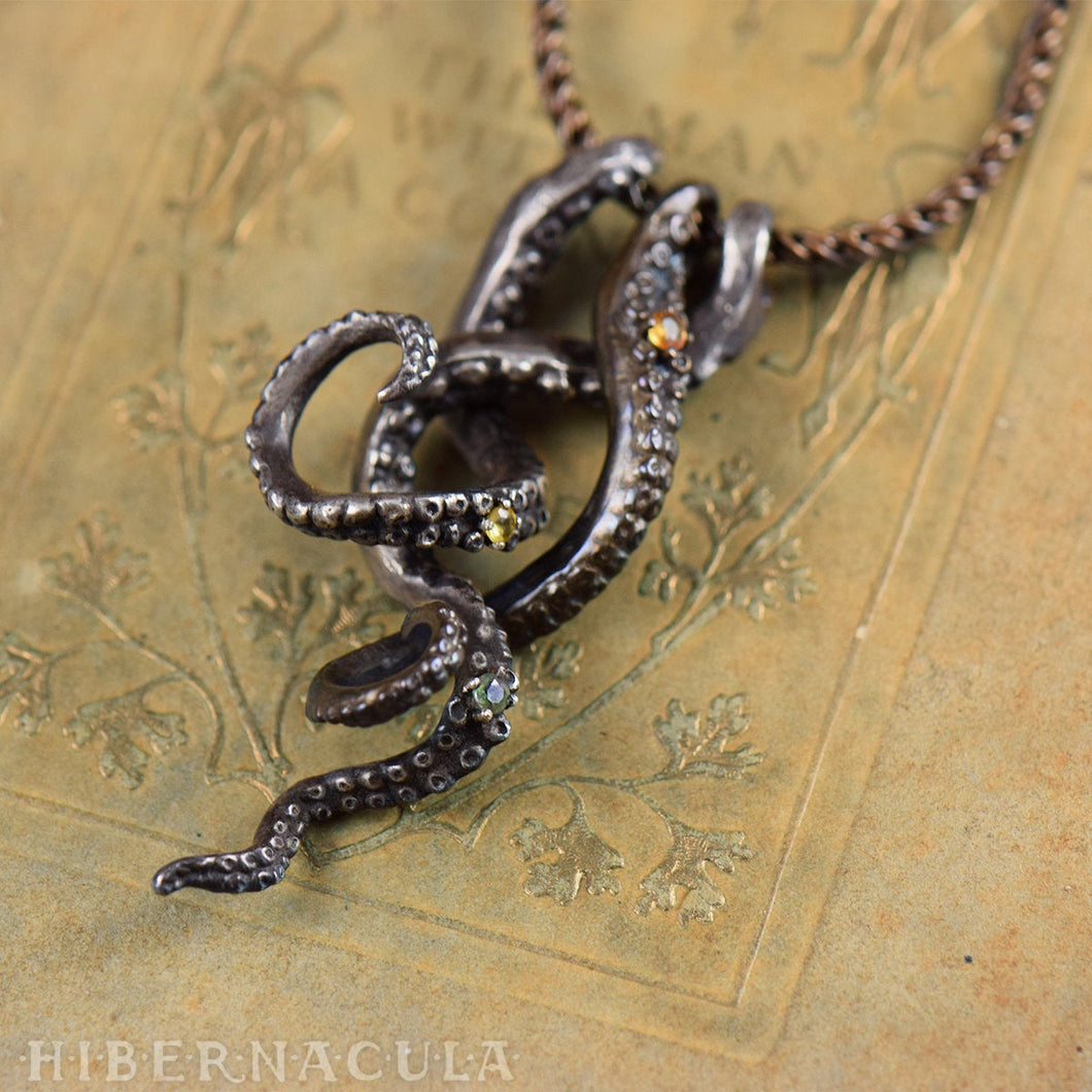 Treasures of the Deep -- Tentacle necklace in Bronze or Silver | Hibernacula