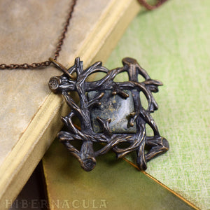 Sanctuary -- Jasper Pendant in Bronze or Silver | Hibernacula