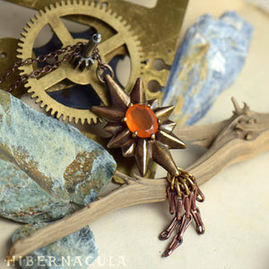 The Guiding Star -- Bronze & Gemstone Pendant & Chain | Hibernacula