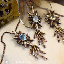 Load image into Gallery viewer, The Guiding Star -- Bronze &amp; Gemstone Pendant &amp; Chain | Hibernacula
