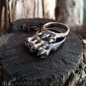 Omnivore -- Tooth Ring in Bronze or Silver | Hibernacula