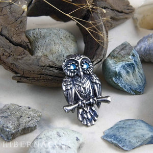 Spirit Owl -- Wise Totem Pendant in Silver | Hibernacula