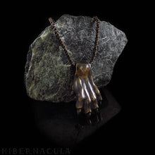 Load image into Gallery viewer, Pounce -- Cat Paw Pendant in Bronze or Silver | Hibernacula
