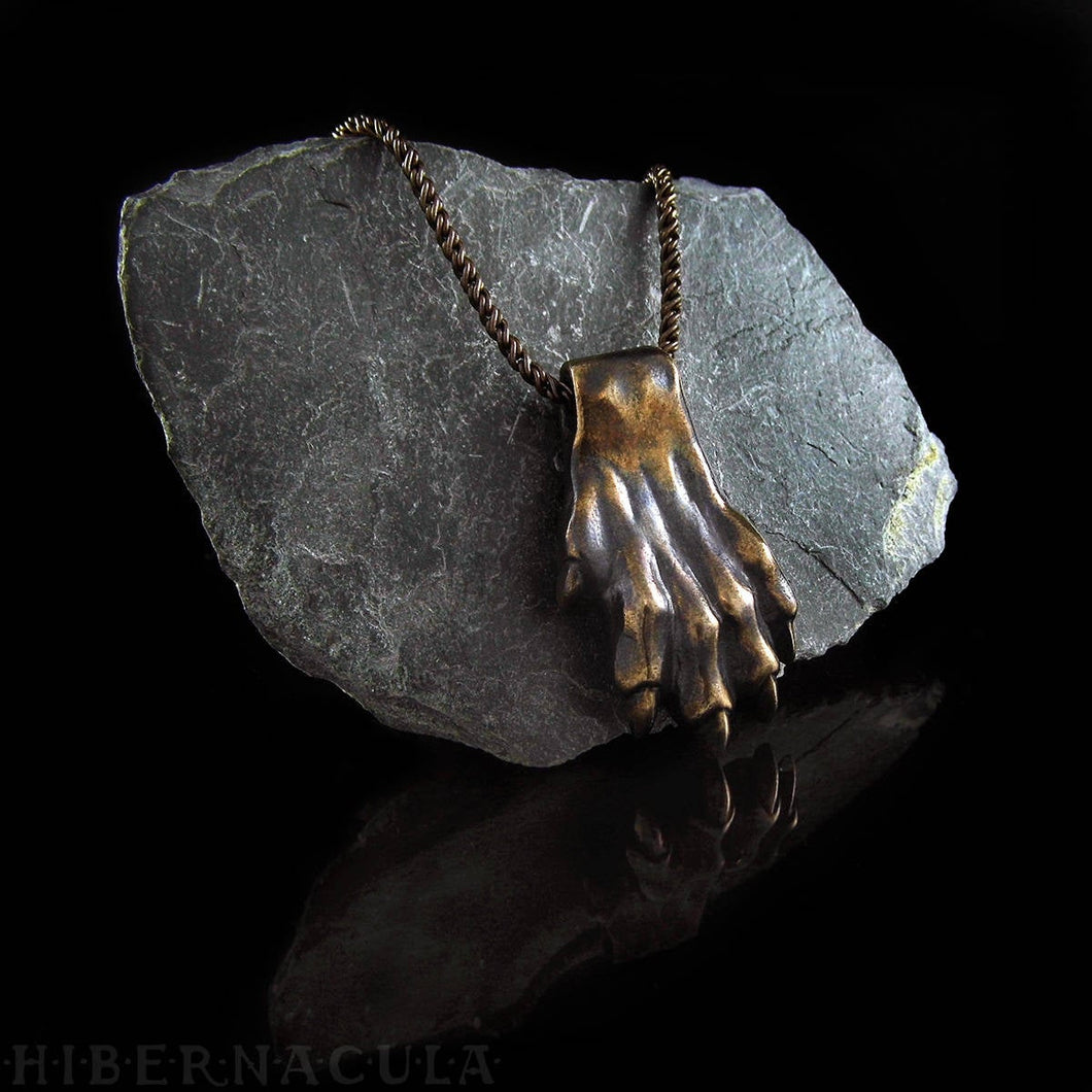 Pounce -- Cat Paw Pendant in Bronze or Silver | Hibernacula
