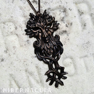 Key of the Green Man -- Pendant in Bronze or Silver | Hibernacula